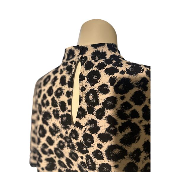 Lane Bryant Leopard Print Choker Neck Blouse Top Plus Size 18 - Picture 2 of 11